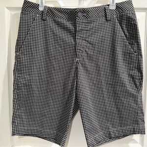 Puma Golf Men's Black and White Grid Pattern Shorts LNWOT